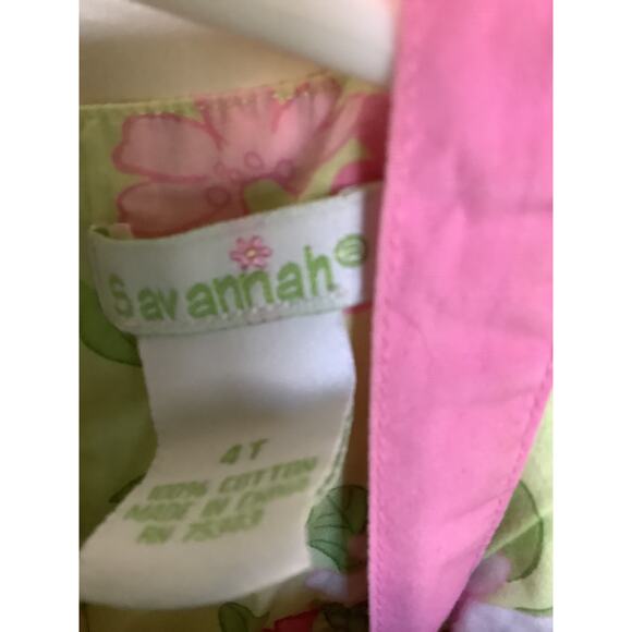 Pink and Floral Savannah Summer Dress 4T - Picture 3 of 3